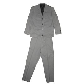 Louis Vuitton-Striped suit-Grey