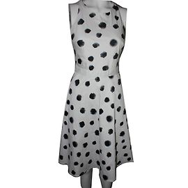 Autre Marque Vestido Mint & Berry Blanco de Algodón con Lunares Blanco