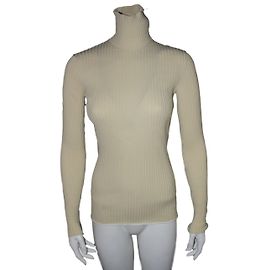 Louis Vuitton Turtleneck Sweater Cream Polyamide L Cream