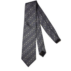 Louis Vuitton-gravata-Azul,Cinza
