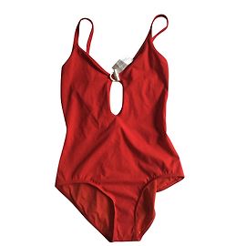 Hermès Glorieuses Badeanzug rot Rot