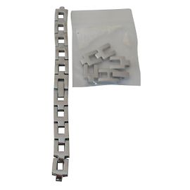 Autre Marque Pierre Lannier 9 mm Silver Plated Bracelet Strap Folding Clasp White
