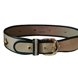 Cintura Sandro Camoscio Beige e Blu Navy Blu Beige