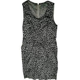 Vestido de seda estampado Gerard Darel bege e preto Multicor