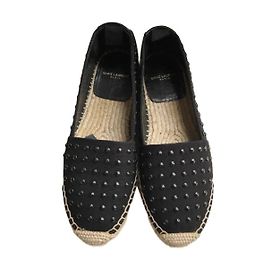 Alpargatas Saint Laurent de algodón negras talla 38 Negro