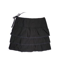 Claudie Pierlot Rock mit Rüschen Schwarz
