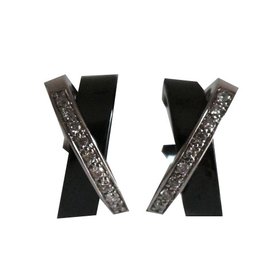 Guy Laroche Earrings Black Silvery