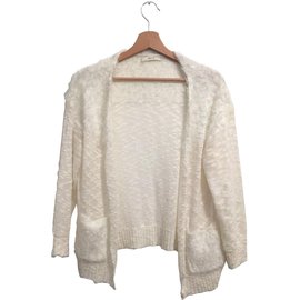 Céline-Rare CELINE Phoebe Philo suéter de malha marfim-Branco