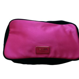 Prada-Geldbörse, Brieftasche, Fall-Schwarz,Pink