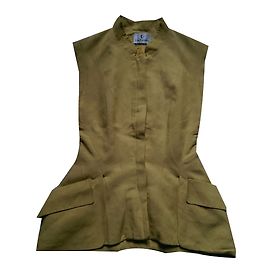 Top Guy Laroche Amarelo de Algodão com Botões Amarelo