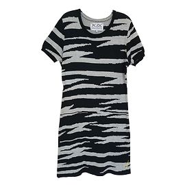 Vestido Jc De Castelbajac de jersey de algodón negro con lurex Negro Gris