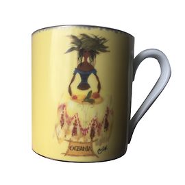 Dúo de dos Tazas Christian Lacroix. Amarillo