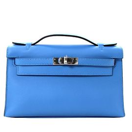 Hermès Pochette Kelly Mini Bleu