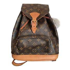 Louis Vuitton Sacs à dos Montsouris MM Canvas Monogram Marron Doré