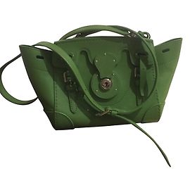 Bolsa de ombro Ralph Lauren em couro verde Verde