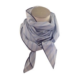 Hermès-Men Scarves-Blue