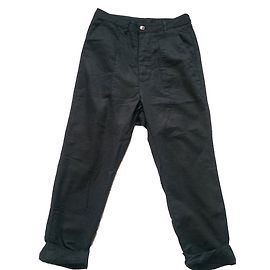 Vivienne Westwood Sarouel Crop Hose Schwarz Grau Baumwolle Schwarz Grau