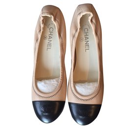 Chanel-Ballerines-Beige