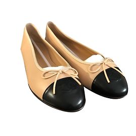 Chanel Ballerinas Black Beige
