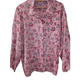 Autre Marque Silk Printed Red Fruits Blouse Multiple colors