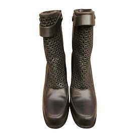 & Other Stories Botas de tornozelo em couro preto 40 Preto