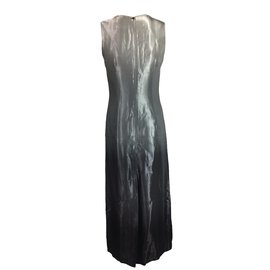 Autre Marque-Caroll Long sleeveless dress-Silvery,Grey,Dark grey