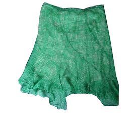 Falda asimétrica de seda Bcbg Max Azria Beige Verde Beige Verde