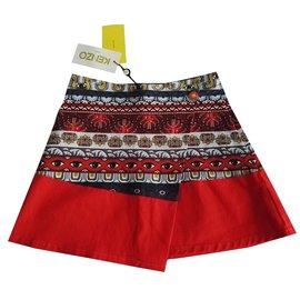 Kenzo-Skirts-Red
