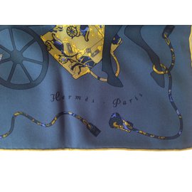 Hermès-Schal-Marineblau