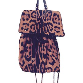 Jerome Dreyfuss Backpacks Leopard print