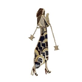 Céline-Pin & brooch-Silvery