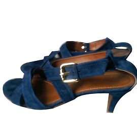 Autre Marque Sandales MUGNAI en daim bleu Bleu