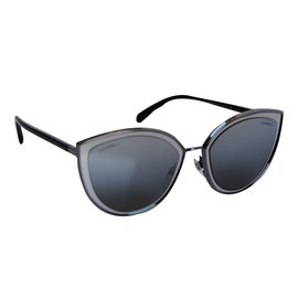 Chanel-Óculos de sol de olho de gato de verão-Prata