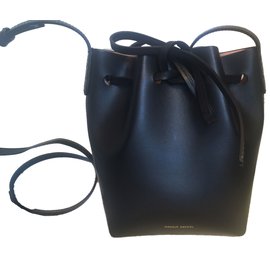 Borsa a secchiello mini Mansur Gavriel nera in pelle Nero