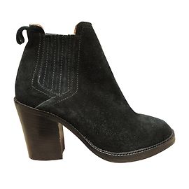 Bottines Maje Eva en nubuck noir Noir