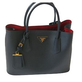 Prada Double Bag Saffiano Blue
