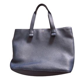Bolsa tote Lancel Charlie em couro azul marinho Azul marinho