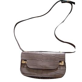 Bolso de mano Lancel L de piel gris Gris
