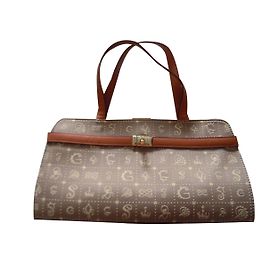 Bolsa Lancel Dalisecret Daligram Bege Laranja Couro Bege Laranja