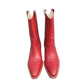 Fratelli Rosseti Fratelli Rossetti Stiefeletten aus rotem Leder Rot