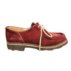 Derbies Paraboot Michael en cuir velours bordeaux 4.5UK Bordeaux