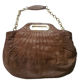 Sac Pochette BCBG MAXAZRIA En Cuir Souple - Couleur Beige Rosé Saumoné - Occasion (légères Traces D'usure)