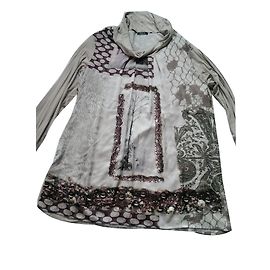Túnica Elena Miró beige estampada viscosa Multicolor Beige