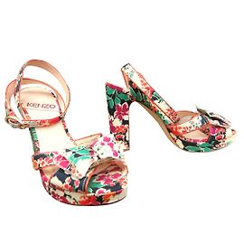 Sandales Kenzo en cuir et textile 38 Multicolore