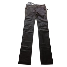Just Cavalli-Leather trousers Just Cavalli, Size  IT38 ( XS).-Black