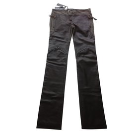 Just Cavalli-Pantaloni in pelle Just Cavalli, Taglia IT38 ( XS).-Nero