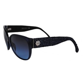 Chanel-Tweed Chanel gafas de sol-Azul marino