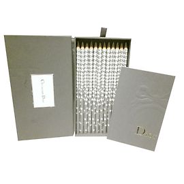 Christian Dior Set de 12 crayons Blanc Gris