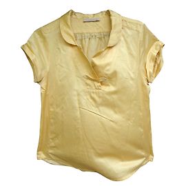 Blusa Sandro de seda amarilla Amarillo
