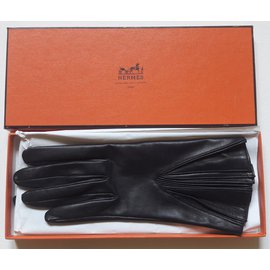 Hermès-Gloves-Black